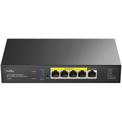 CUDY AP Controller 2-in-1 C200P 4x PoE+ 60W CUDY AP Controller 2-in-1 C200P 4x PoE+ 60W