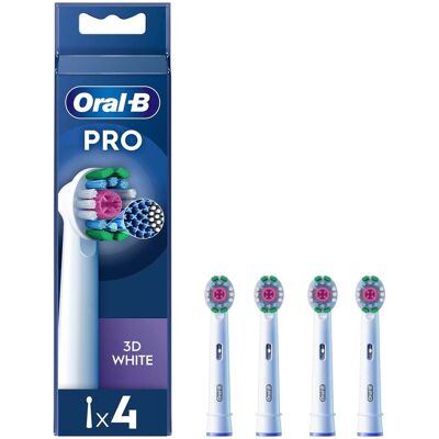 Oral-B Pro 3D X-formade borststrån & unik poleringskopp, paket med 4 Oral-B Pro 3D X-formade borststrån & unik poleringskopp, paket med 4
