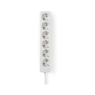 Nedis Gren kontakt Jordad kontakt / Typ F (CEE 7/7) 6-vägs 1.50 m 3680 W 16 A Vit Nedis Gren kontakt Jordad kontakt / Typ F (CEE 7/7) 6-vägs 1.50 m 3680 W 16 A Vit