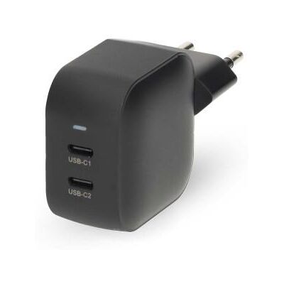 Nedis Väggladdare 45 W GaN PD3.0 2.25 A / 3.0 A Antal utgångar: 2 2x USB-C(tm) Automatiskt val av Spänning Svart Nedis Väggladdare 45 W GaN PD3.0 2.25 A / 3.0 A Antal utgångar: 2 2x USB-C(tm) Automatiskt val av Spänning Svart