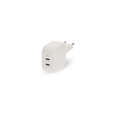 Nedis Väggladdare 45 W GaN PD3.0 2.25 A / 3.0 A Antal utgångar: 2 2x USB-C(tm) Automatiskt val av Spänning Vit Nedis Väggladdare 45 W GaN PD3.0 2.25 A / 3.0 A Antal utgångar: 2 2x USB-C(tm) Automatiskt val av Spänning Vit