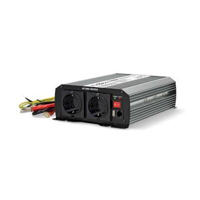Nedis Växelriktare med modifierad sinusvåg Inspänning: 24 V DC Enhetens utgångsanslutning: Type F (CEE 7/3) / USB-A 230 V AC 50 Hz 1000 W Toppeffekt: 2000 W Skruv terminal Silver Nedis Växelriktare med modifierad sinusvåg Inspänning: 24 V DC Enhetens utgångsanslutning: Type F (CEE 7/3) / USB-A 230 V AC 50 Hz 1000 W Toppeffekt: 2000 W Skruv terminal Silver
