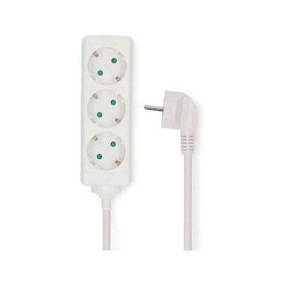 Nedis Förlängningssladd - 3 Utgångar, 5m, 3680W, Vit Nedis Förlängningssladd - 3 Utgångar, 5m, 3680W, Vit
