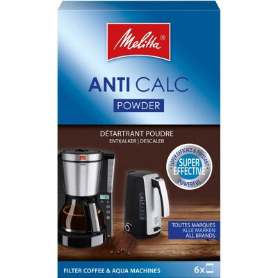 Melitta 6x20G Descaling Powder - Effektivt kalkfjernerpulver til kaffemaskiner Melitta 6x20G Descaling Powder - Effektivt kalkfjernerpulver til kaffemaskiner