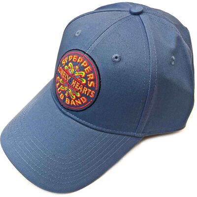 The Beatles: Unisex Baseball Cap/Sgt Pepper Drum (Demin Blue) The Beatles: Unisex Baseball Cap/Sgt Pepper Drum (Demin Blue)