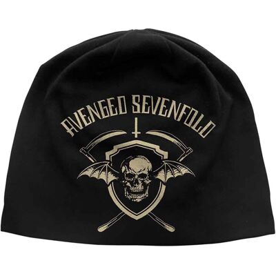 Avenged Sevenfold: Unisex Beanie Hat/Shield (Black) Avenged Sevenfold: Unisex Beanie Hat/Shield (Black)