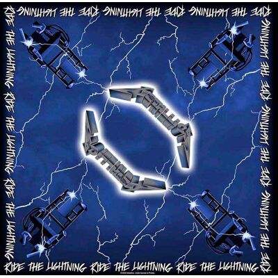 Metallica: Unisex Bandana/Ride The Lightning (Black) Metallica: Unisex Bandana/Ride The Lightning (Black)