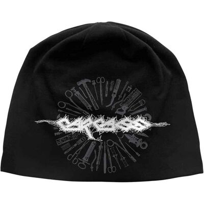 Carcass: Unisex Beanie Hat/Tools JD Print (Black) Carcass: Unisex Beanie Hat/Tools JD Print (Black)