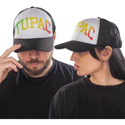 Tupac: Unisex Mesh Back Cap/Gradient Logo (Black & White) Tupac: Unisex Mesh Back Cap/Gradient Logo (Black & White)