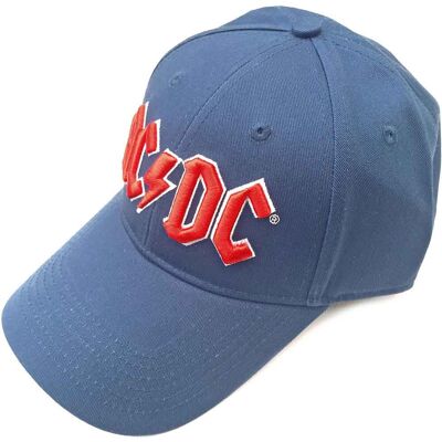 AC/DC: Unisex Baseball Cap/Red Logo (Demin Blue) AC/DC: Unisex Baseball Cap/Red Logo (Demin Blue)