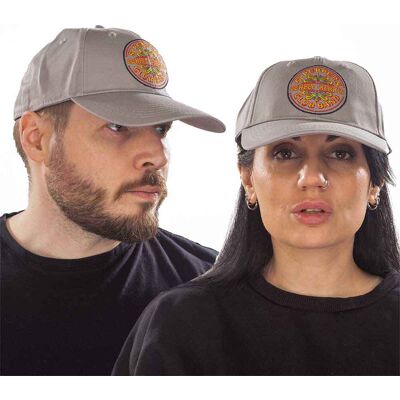 The Beatles: Unisex Baseball Cap/Sgt Pepper Drum (Grey) The Beatles: Unisex Baseball Cap/Sgt Pepper Drum (Grey)