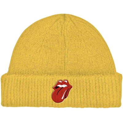 The Rolling Stones: Unisex Beanie Hat/72 Tongue (Mustard Yellow) (Roll Up) The Rolling Stones: Unisex Beanie Hat/72 Tongue (Mustard Yellow) (Roll Up)