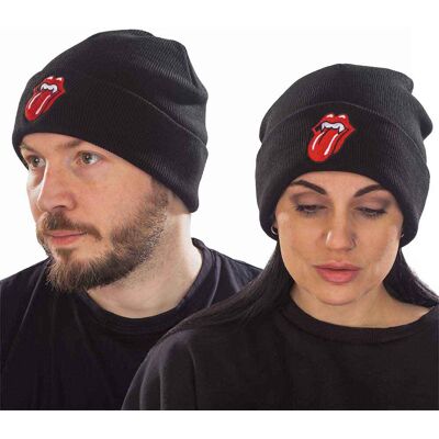 The Rolling Stones: Unisex Beanie Hat/Fang Tongue (Black) The Rolling Stones: Unisex Beanie Hat/Fang Tongue (Black)