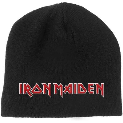 Iron Maiden: Unisex Beanie Hat/Logo 2 (Black) Iron Maiden: Unisex Beanie Hat/Logo 2 (Black)
