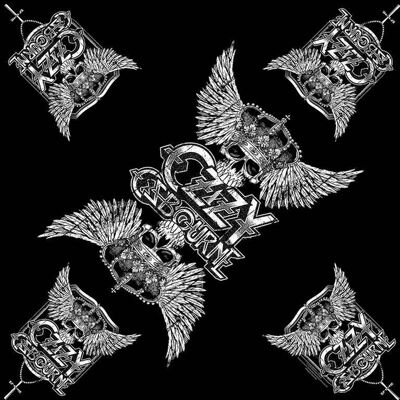 Ozzy Osbourne: Unisex Bandana/Skull & Wings (Black) Ozzy Osbourne: Unisex Bandana/Skull & Wings (Black)