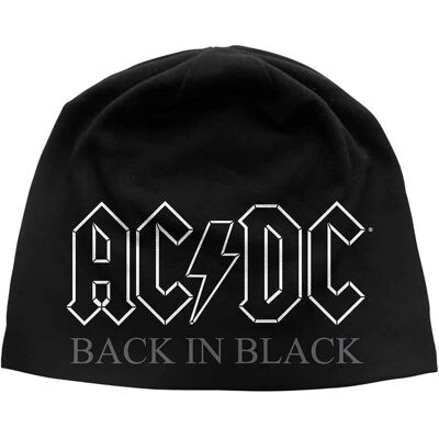 AC/DC: Unisex Beanie Hat/Back in Black (Black) AC/DC: Unisex Beanie Hat/Back in Black (Black)