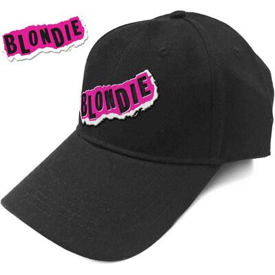 Blondie: Unisex Baseball Cap/Punk Logo (Black) Blondie: Unisex Baseball Cap/Punk Logo (Black)