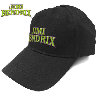 Jimi Hendrix: Unisex Baseball Cap/Arched Logo (Black) Jimi Hendrix: Unisex Baseball Cap/Arched Logo (Black)
