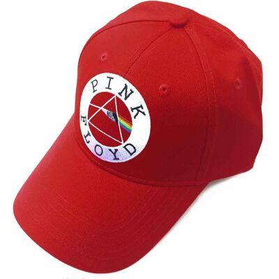 Pink Floyd: Unisex Baseball Cap/Circle Logo (Red) Pink Floyd: Unisex Baseball Cap/Circle Logo (Red)