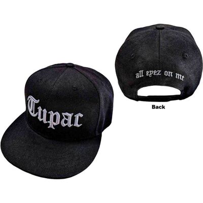 Tupac: Unisex Snapback Cap/All Eyez (Black) Tupac: Unisex Snapback Cap/All Eyez (Black)
