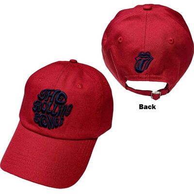 The Rolling Stones: Unisex Baseball Cap/Vintage 70s Logo (Maroon Red) The Rolling Stones: Unisex Baseball Cap/Vintage 70s Logo (Maroon Red)