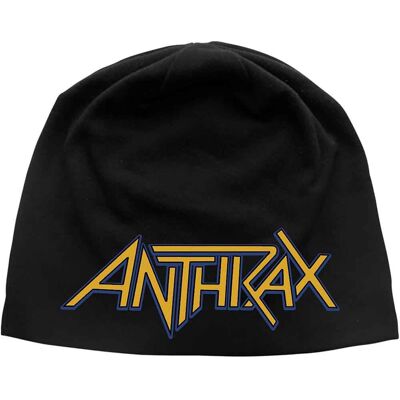 Anthrax: Unisex Beanie Hat/Logo JD Print (Black) Anthrax: Unisex Beanie Hat/Logo JD Print (Black)
