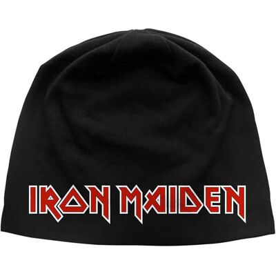 Iron Maiden: Unisex Beanie Hat/Logo LD Print (Black) Iron Maiden: Unisex Beanie Hat/Logo LD Print (Black)