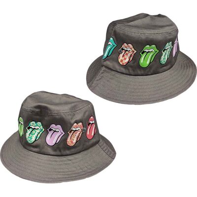 The Rolling Stones: Unisex Bucket Hat/Multi-Tongue Pattern (Grey) (Large/X-Large) The Rolling Stones: Unisex Bucket Hat/Multi-Tongue Pattern (Grey) (Large/X-Large)