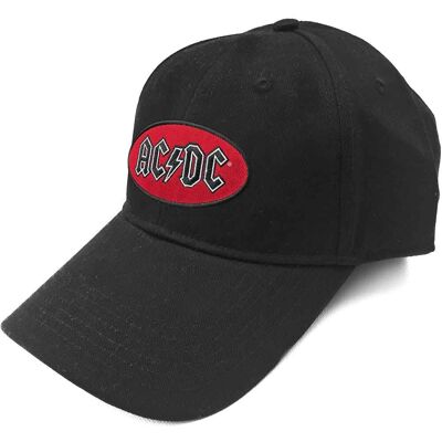AC/DC: Unisex Baseball Cap/Oval Logo (Black) AC/DC: Unisex Baseball Cap/Oval Logo (Black)