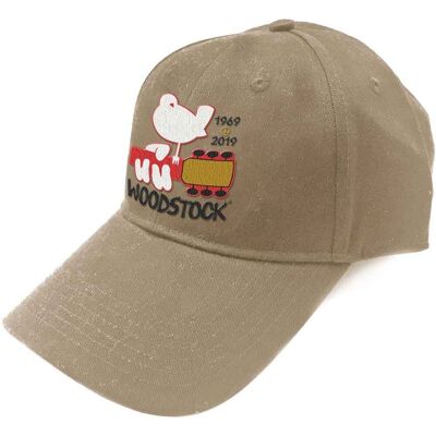 Woodstock: Unisex Baseball Cap/Logo (Sand) Woodstock: Unisex Baseball Cap/Logo (Sand)