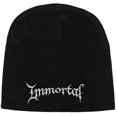 Immortal: Unisex Beanie Hat/Logo (Black) Immortal: Unisex Beanie Hat/Logo (Black)