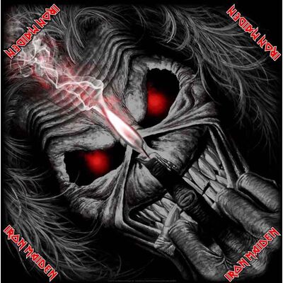 Iron Maiden: Unisex Bandana/Eddie Candle Finger (Black) Iron Maiden: Unisex Bandana/Eddie Candle Finger (Black)