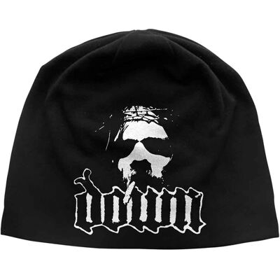 Down: Unisex Beanie Hat/Logo/Face (Black) Down: Unisex Beanie Hat/Logo/Face (Black)