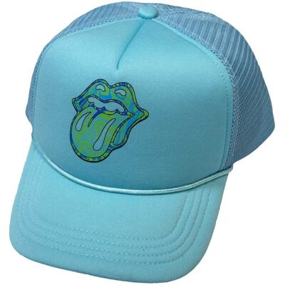 The Rolling Stones: Unisex Mesh Back Cap/Psychedelic Tongue (Light Blue) The Rolling Stones: Unisex Mesh Back Cap/Psychedelic Tongue (Light Blue)