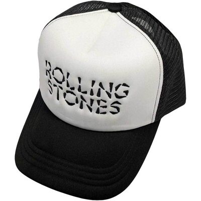The Rolling Stones: Unisex Mesh Back Cap/Hackney Diamonds Logo (Black & White) The Rolling Stones: Unisex Mesh Back Cap/Hackney Diamonds Logo (Black & White)