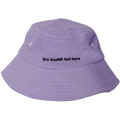 Olivia Rodrigo: Unisex Bucket Hat/It's Brutal Out Here (Purple) (Ex-Tour) Olivia Rodrigo: Unisex Bucket Hat/It's Brutal Out Here (Purple) (Ex-Tour)