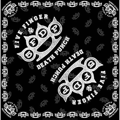 Five Finger Death Punch: Unisex Bandana/Knuckles (Black) Five Finger Death Punch: Unisex Bandana/Knuckles (Black)