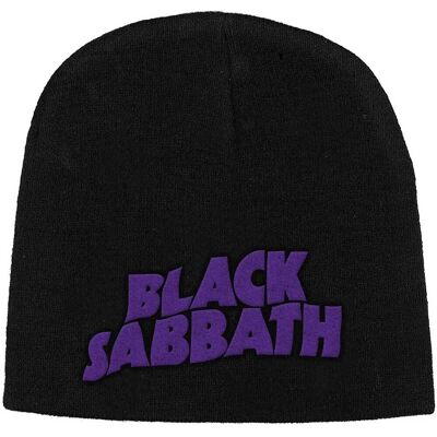 Black Sabbath: Unisex Beanie Hat/Purple Logo (Black) Black Sabbath: Unisex Beanie Hat/Purple Logo (Black)
