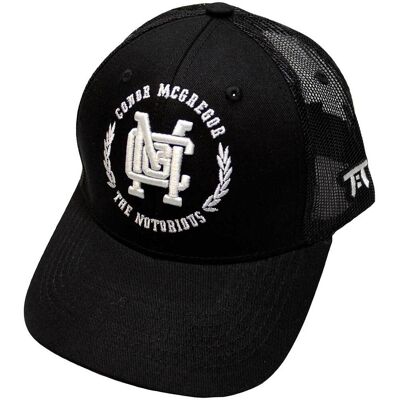 Tokyo Time: Unisex Mesh Back Cap/UFC McGregor White Wreath Logo (Black) Tokyo Time: Unisex Mesh Back Cap/UFC McGregor White Wreath Logo (Black)