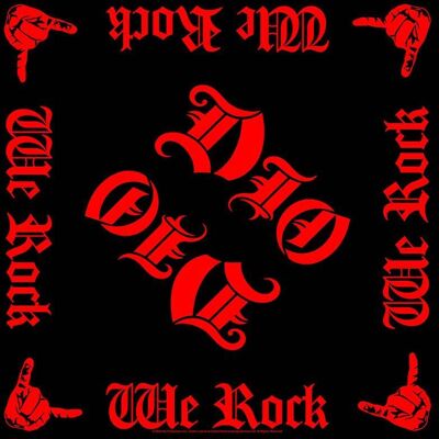 Dio: Unisex Bandana/We Rock (Red & Black) Dio: Unisex Bandana/We Rock (Red & Black)