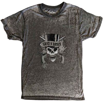 Guns N Roses: Guns N' Roses Unisex Burnout T-Shirt/Faded Skull (Charcoal Grey) (Medium) Guns N Roses: Guns N' Roses Unisex Burnout T-Shirt/Faded Skull (Charcoal Grey) (Medium)