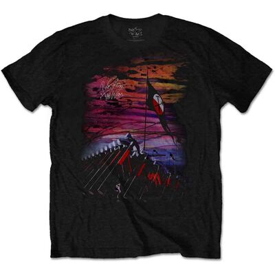 Pink Floyd: Unisex T-Shirt/The Wall Flag & Hammers (Black) (Medium) Pink Floyd: Unisex T-Shirt/The Wall Flag & Hammers (Black) (Medium)