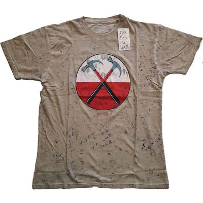 Pink Floyd: Unisex T-Shirt/The Wall Hammers (Sand) (Wash Collection) (Medium) Pink Floyd: Unisex T-Shirt/The Wall Hammers (Sand) (Wash Collection) (Medium)