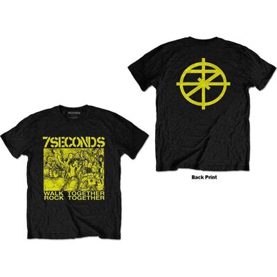7 Seconds: Unisex T-Shirt/WTRT (Black) (Back Print) (Large) 7 Seconds: Unisex T-Shirt/WTRT (Black) (Back Print) (Large)