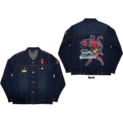 The Rolling Stones: Unisex Denim Jacket/Sympathy (Back & Sleeve Print) (Medium) The Rolling Stones: Unisex Denim Jacket/Sympathy (Back & Sleeve Print) (Medium)