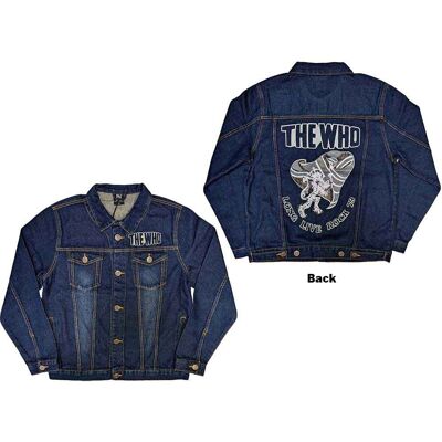 The Who: Unisex Denim Jacket/Long Live Rock (Denim Blue) (Back Print) (X-Large) The Who: Unisex Denim Jacket/Long Live Rock (Denim Blue) (Back Print) (X-Large)