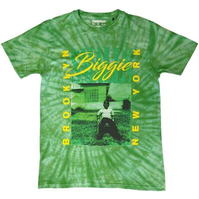 Biggie Smalls: Unisex T-Shirt/90's New York City (Green) (Wash Collection) (Large) Biggie Smalls: Unisex T-Shirt/90's New York City (Green) (Wash Collection) (Large)