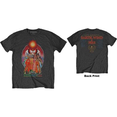 Earth Wind & Fire: Unisex T-Shirt/Let's Groove (Charcoal Grey) (Back Print) (Small) Earth Wind & Fire: Unisex T-Shirt/Let's Groove (Charcoal Grey) (Back Print) (Small)