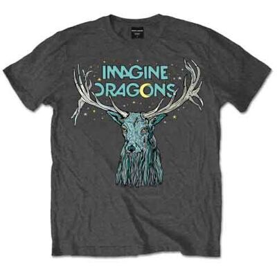 Imagine Dragons: Unisex T-Shirt/Elk in Stars (Charcoal Grey) (Small) Imagine Dragons: Unisex T-Shirt/Elk in Stars (Charcoal Grey) (Small)