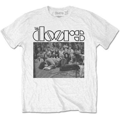 The Doors: Unisex T-Shirt/Jim on Floor (White) (Medium) The Doors: Unisex T-Shirt/Jim on Floor (White) (Medium)